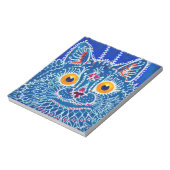 Blue Gothic Cat Notizblock (Rotiert)