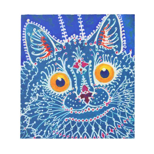 Blue Gothic Cat Notizblock (Vorderseite)
