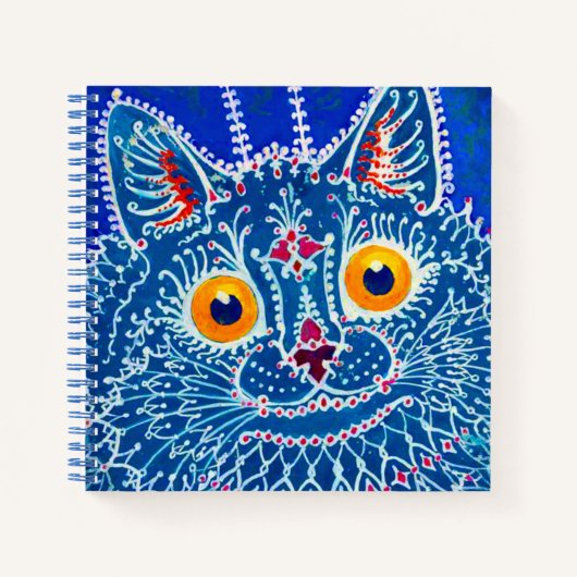 Blue Gothic Cat Notizblock (Vorderseite)