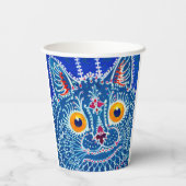 Blue Gothic Cat Pappbecher (Rückseite)