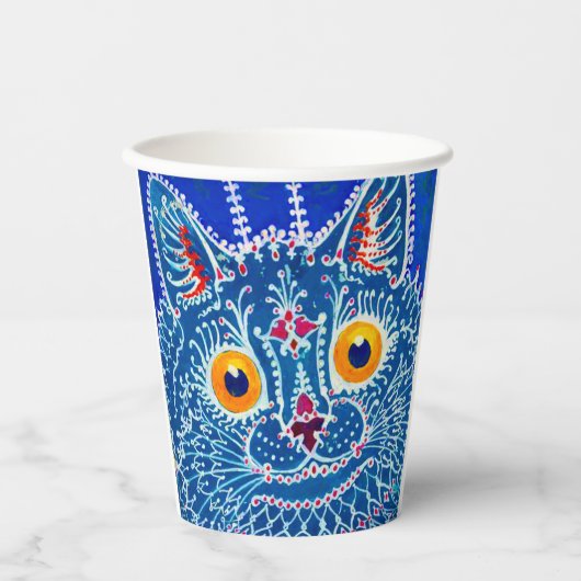 Blue Gothic Cat Pappbecher (Vorderseite)