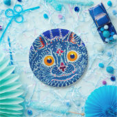 Blue Gothic Cat Pappteller (Party)