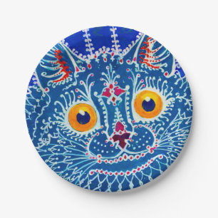 Blue Gothic Cat Pappteller