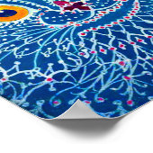 Blue Gothic Cat Poster (Ecke)