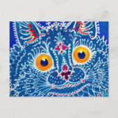Blue Gothic Cat Postkarte (Vorderseite)