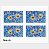 Blue Gothic Cat Rechteckiger Aufkleber (Blatt)
