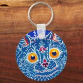 Blue Gothic Cat Schlüsselanhänger (Vorderseite)