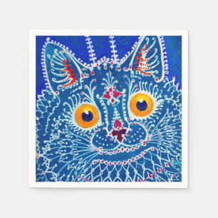 Blue Gothic Cat Serviette