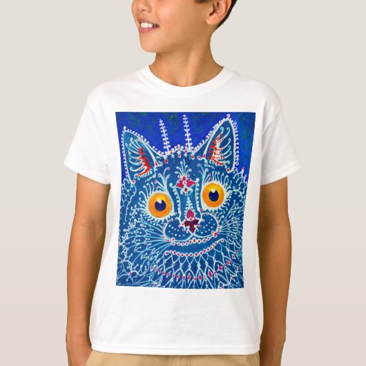 Blue Gothic Cat T-Shirt (Vorderseite)