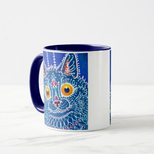 Blue Gothic Cat Tasse (Vorderseite Links)