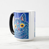 Blue Gothic Cat Verwandlungstasse (Vorderseite Links)