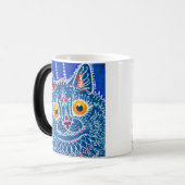 Blue Gothic Cat Verwandlungstasse (Vorderseite Links)