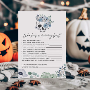 Blue Gothic Floral Skull Wer Mommy Best Game kennt