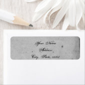 Blue Gothic Owl Posh Wedding Label (Insitu)