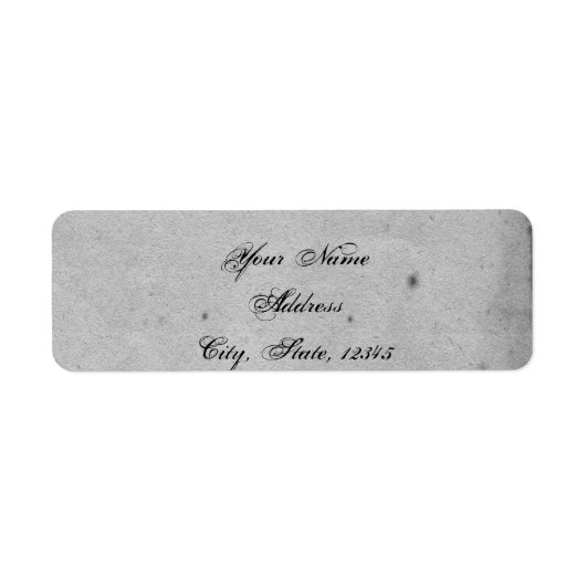 Blue Gothic Owl Posh Wedding Label (Vorne)