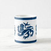 Blue Gothic Revival Lions Tasse (Mittel)