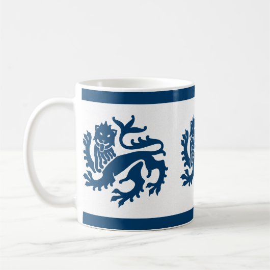 Blue Gothic Revival Lions Tasse (Links)