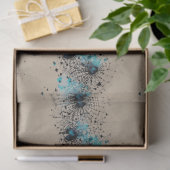 Blue Gothic Spider Web Ephemera Muster Seidenpapier (Geschenk)