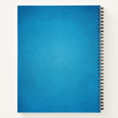 Blue Gracious Evil Black Cat Notizbuch (Rückseite)