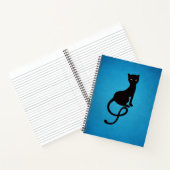 Blue Gracious Evil Black Cat Notizbuch (Innenseite)