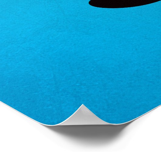 Blue Gracious Evil Black Cat Poster (Ecke)