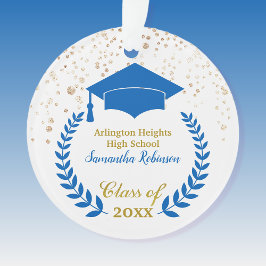 Blue Grad Cap und Laurel Abschluss Ornament