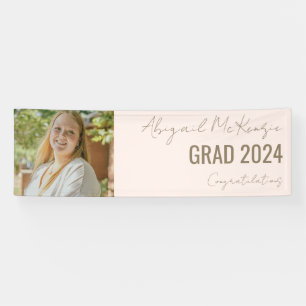 Blue Grad Foto Gold Text Abschluss Banner