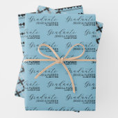Blue Grad Typografie Script Modern Geschenkpapier Set (Beispiel)