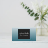 Blue Gradient Business Cards Visitenkarte (Stehend Vorderseite)