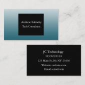 Blue Gradient Business Cards Visitenkarte (Vorne/Hinten)