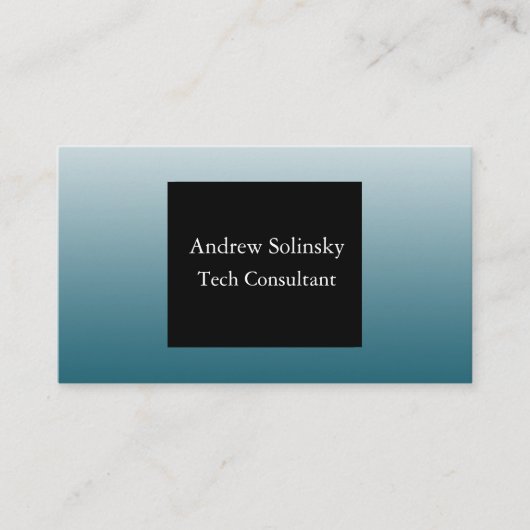 Blue Gradient Business Cards Visitenkarte (Vorderseite)