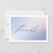 Blue Gradient Business Danke Discount Card Einladung (Rückseite)