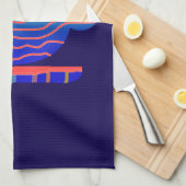 Blue Gradient Coffee Break Geschirrtuch (Viertel Falte)