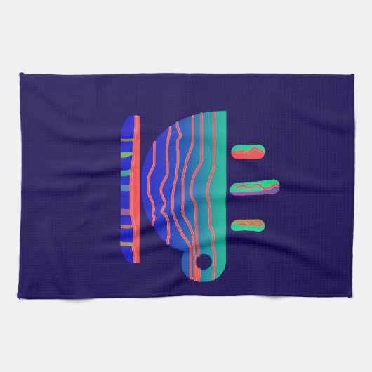 Blue Gradient Coffee Break Geschirrtuch (Horizontal)