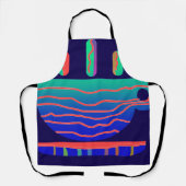 Blue Gradient Coffee Break Schürze (Vorderseite)