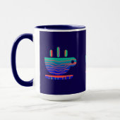 Blue Gradient Coffee Break Tasse (Links)