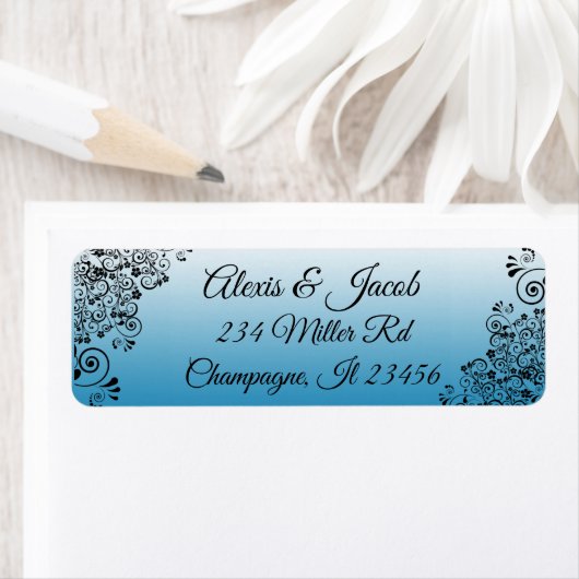 Blue Gradient Elegantes Skript Rückgabezeichen (Insitu)