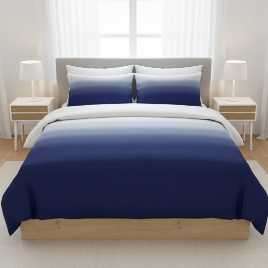 Blue Gradient Fleece Blanket - Modern Eclectic 