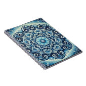 Blue Gradient Mandala Design 2 Notizblock (Rechte Seite)