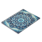 Blue Gradient Mandala Design 2 Notizblock (Linke Seite)