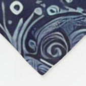 Blue Gradient Mandala Design Fleecedecke (Ecke)