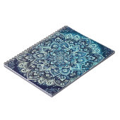 Blue Gradient Mandala Design Notizblock (Linke Seite)