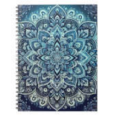 Blue Gradient Mandala Design Notizblock (Vorderseite)