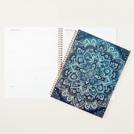 Blue Gradient Mandala Design Planer (Anzeige)