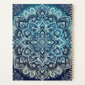 Blue Gradient Mandala Design Planer (Rückseite)