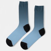 Blue Gradient Ombré Crew Socken (Linkes Detail)