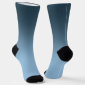 Blue Gradient Ombré Crew Socken (Gewinkelt)