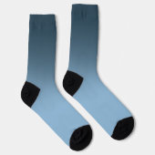 Blue Gradient Ombré Crew Socken (Rechts)