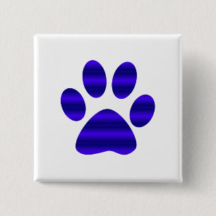 Blue Gradient Paw Print Button