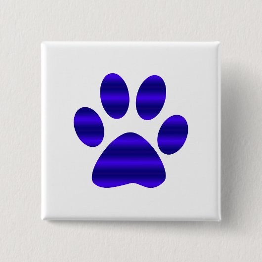 Blue Gradient Paw Print Button (Vorderseite)